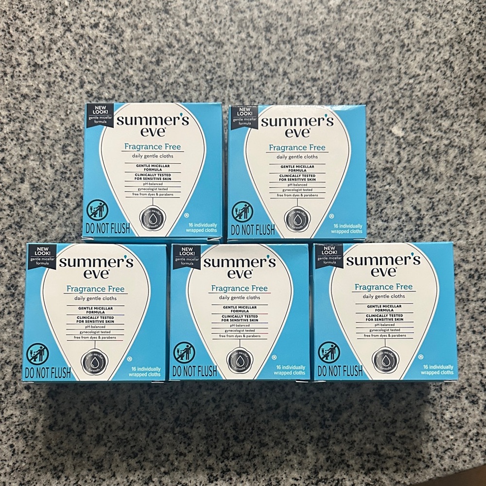 Summers Ever Fragrance Free Daily Gentle Cloths -Pack of 5